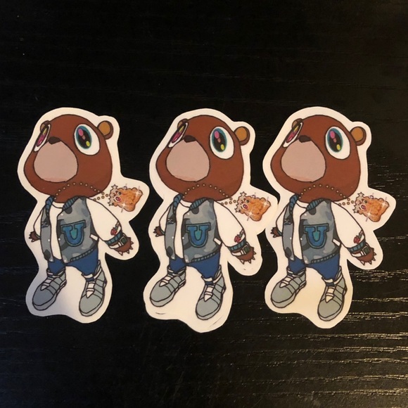 Yeezy Other - 3x Kayne Yeezy Graduation Bear Stickers. 3” x 2.75”.